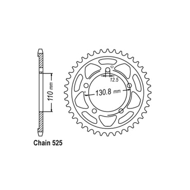 JT Sprockets bagtandhjul 7.44