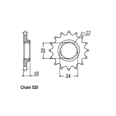 JT fortandhjul 402.16