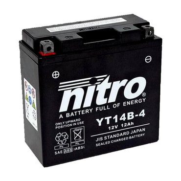 Nitro forseglet AGM-batteri YT14B-4, 12 V