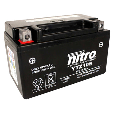 Nitro forseglet AGM-batteri YTZ10S, 12 V, 8,6 Ah