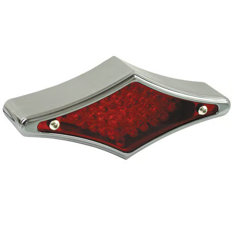 Flat-lens diamond LED taillight. Chrome Item No: 900204
