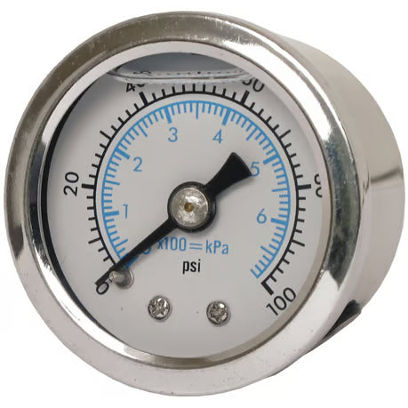 Marshall oil pressure gauge, 0-100 PSI. Stainless housing Item No: 900834