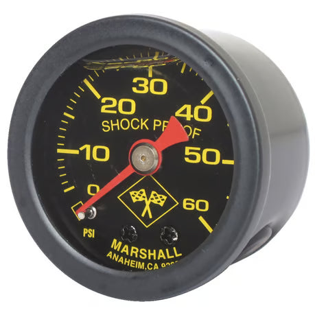 Marshall oil pressure gauge, 0-60 PSI. Black housing Item No: 900838