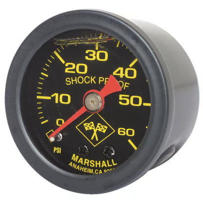 Marshall Væskefyldt Trykmåler (0-60 PSI) – Sort Hus & Midnight Urskive