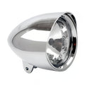 Smoothie 5-3/4" headlamp with round visor. Chrome Item No: 900951