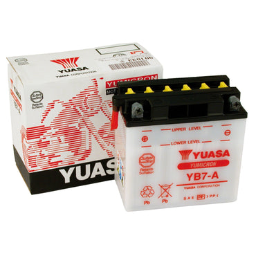 Yuasa Yumicron 12V blysyrebatteri YB7-A, 7 Ah