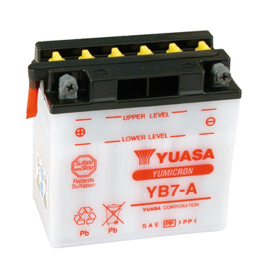 Yuasa Yumicron 12V blysyrebatteri YB7-A, 7 Ah