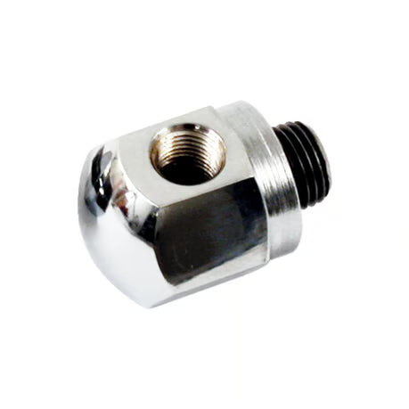 Rocker box oil gauge fitting. Chrome Item No: 901175