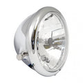 Bates style 5-3/4" H4 headlamp. side mount. Chrome Item No: 901479