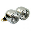 Dual 4" H4 headlamp assembly. Chrome Item No: 901860