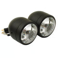 Dual 4" H4 headlamp assembly. Black Item No: 901861