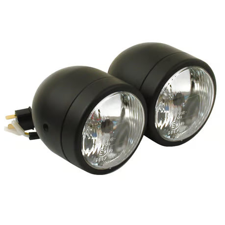 Dual 4" H4 headlamp assembly. Black Item No: 901861
