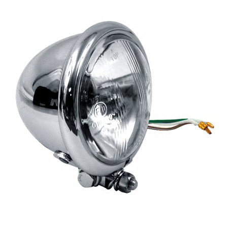 Bates style 4-1/2" 35/35w headlamp. Chrome Item No: 901886