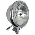 Bates style 5-3/4" prismic H4 headlamp. Chrome Item No: 901949