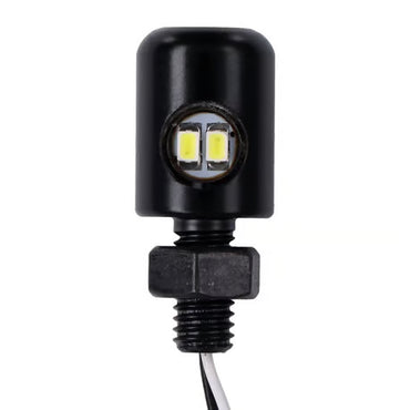 Mikro LED Nummerpladelys til MC – Universelt Sort Lygtehus (12V)