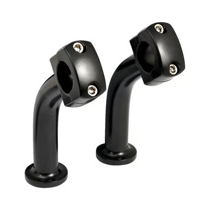 Domed Pullback Styr Risers 5" – Sort
