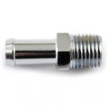 Oil line fitting, straight. 1/4" NPT to 3/8" hose. Chrome Item No: 904446