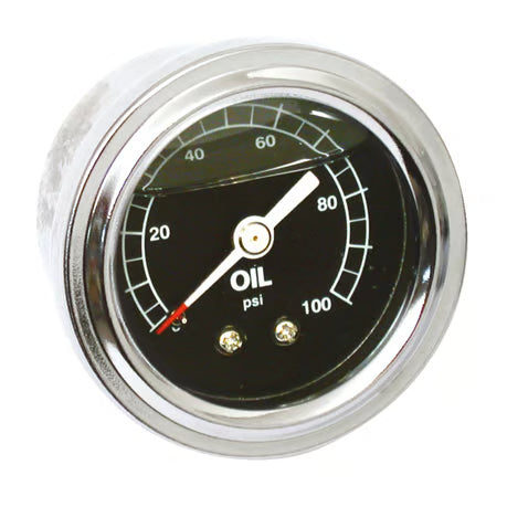 Oil pressure gauge, liquid filled. 0-100 PSI Item No: 904449