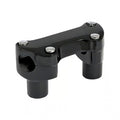 2" rise handlebar riser set + top clamp with lip. Black Item No: 904456