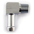 Oil line fitting, 90 degree. 1/8-27 NPT to 5/16". Chrome Item No: 904554