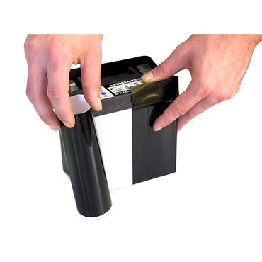 MCS batteriklistermærkesæt, blank sort