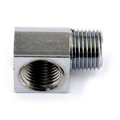 90° Olieslange Adapter / Vinkelstykke (1/8" NPT Han til Hun) – Krom