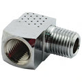 Adapter oil line fitting, 90 degrees. 1/4" NPT. Chrome Item No: 905376
