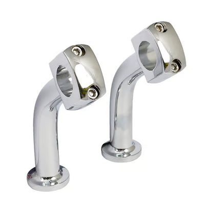 Domed Pullback Styr Risers 5" – Krom