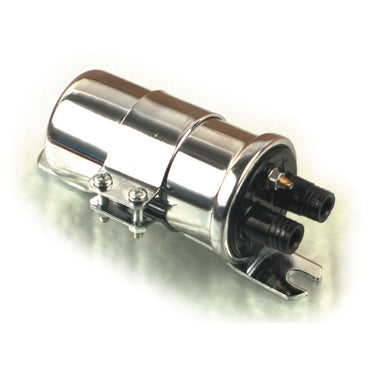 MCS rund custom tændspole, 12 V, krom