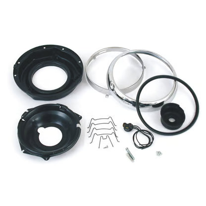 Komplet 7" FLH Forlygte Monteringskit & Trim-sæt til Harley-Davidson (1960-1984)