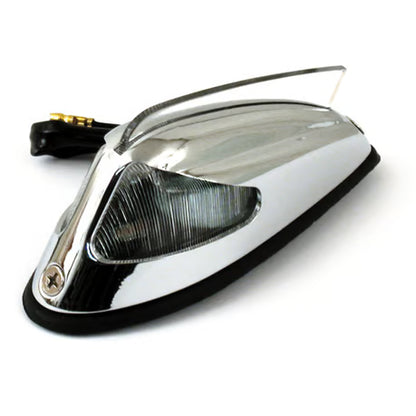 Nostalgisk Forskærmslampe i Krom med Klart Glas – 50-57 Retro Stil (12V)