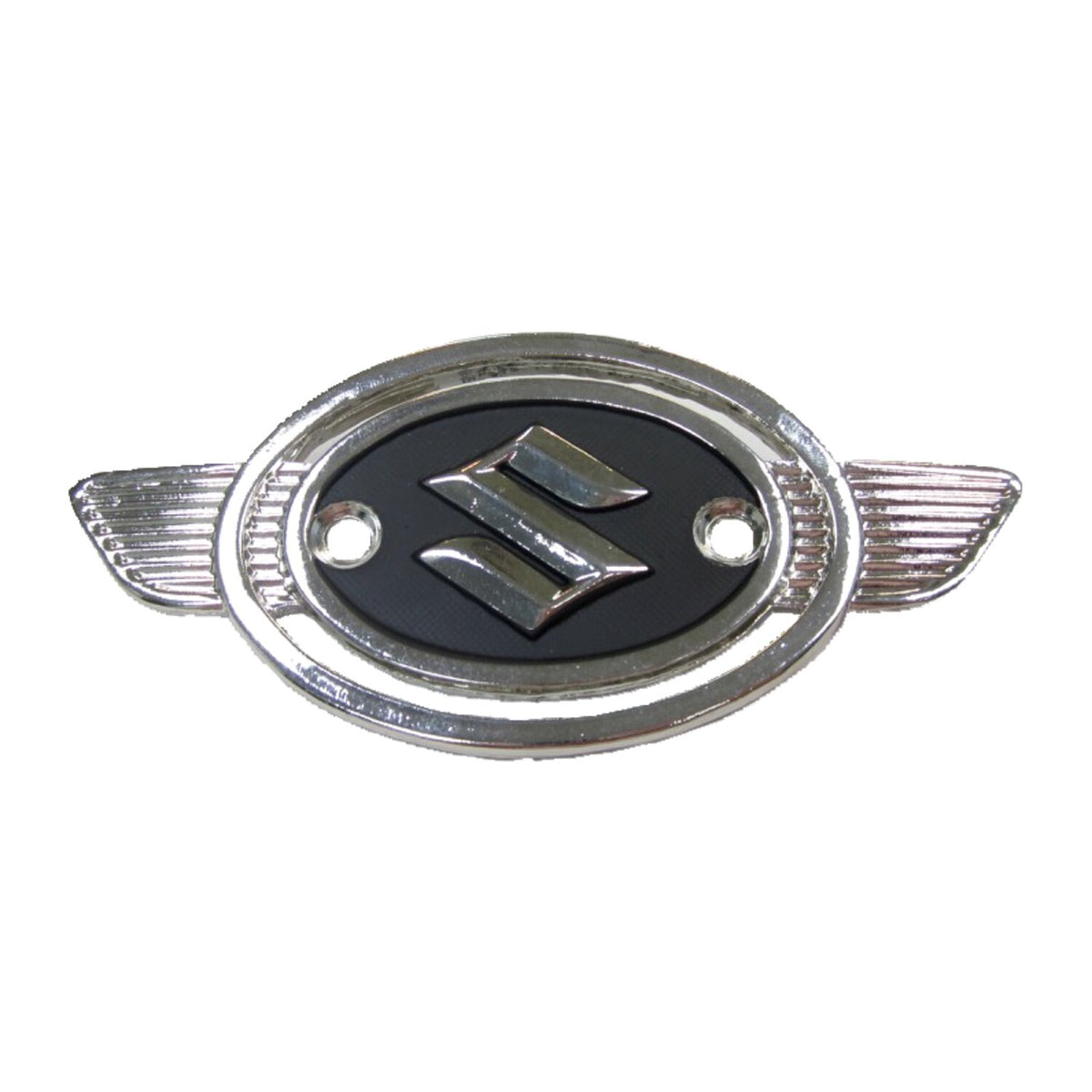 Suzuki brændstoftank-emblem, sølv/sort