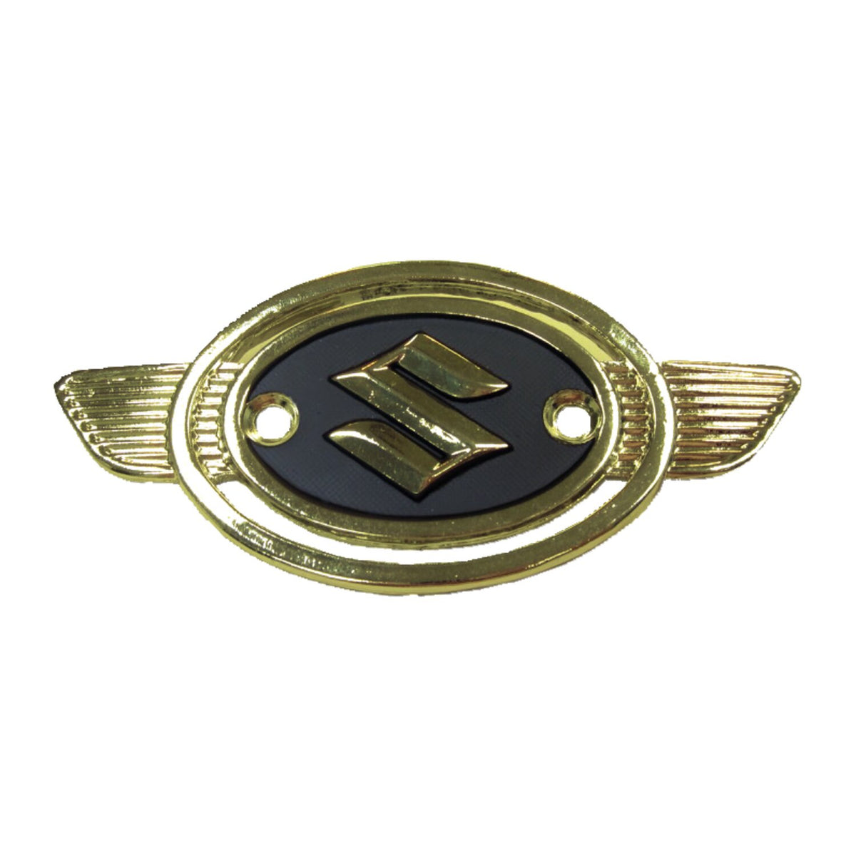 Suzuki tankemblem i guld og sort