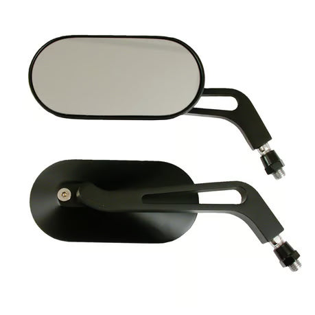 Oval mirror set aluminum black Item No: 913601