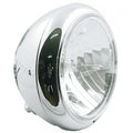7" gladiator FL style H4 headlamp. Chrome Item No: 913699
