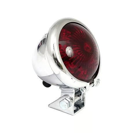 Bates style LED taillight. Chrome. Red lens Item No: 913873