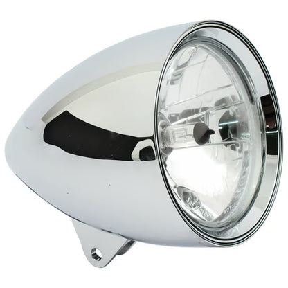 Premium Classic I 5.75" H4 Forlygte – Forkromet Aluminiumshus Uden Skygge