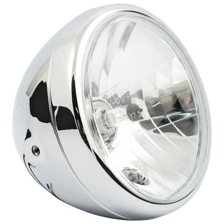 Reno 7" H4 headlamp. no halo ring. Chrome Item No: 913996