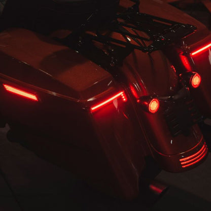Custom Dynamics BAGZ™ LED-taskelys med blinklys, rød
