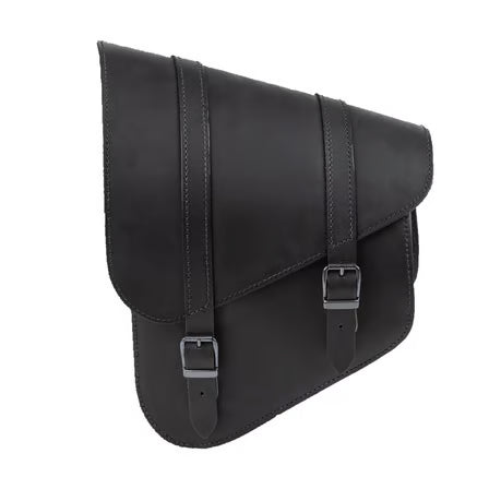 MCS, full leather swing arm bag left, 9 liter. Black Item No: 923324