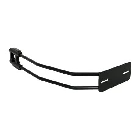 Behind tire license plate holder, axle mount. Black Item No: 926622