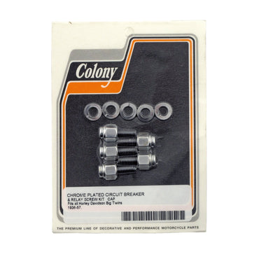 Colony skruesæt til circuit breaker, cap style, krom
