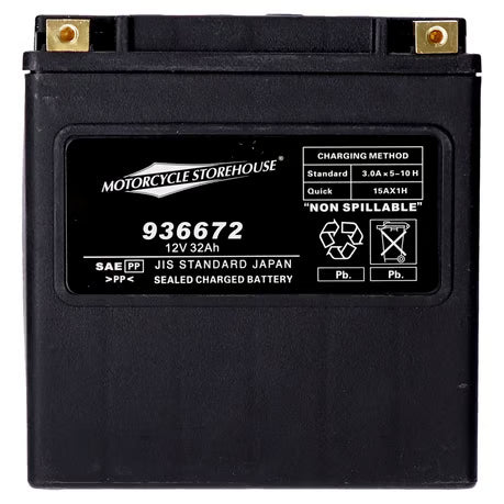 MCS, Standard Series - AGM sealed battery. 12v, 32ah. 450cca Item No: 936672