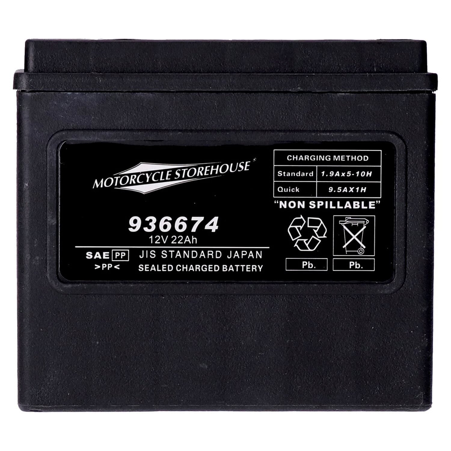 MCS, standard series - AGM sealed battery. 12V, 22Ah. 325CCA Item No: 936674