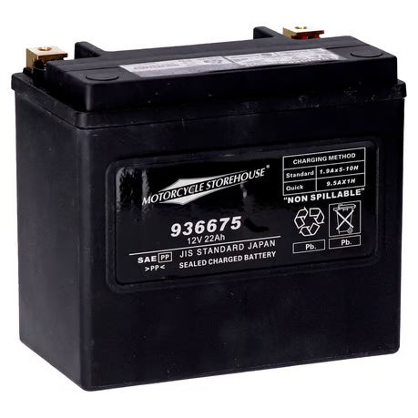 MCS, standard series - AGM sealed battery. 12v, 22ah. 325cca Item No: 936675