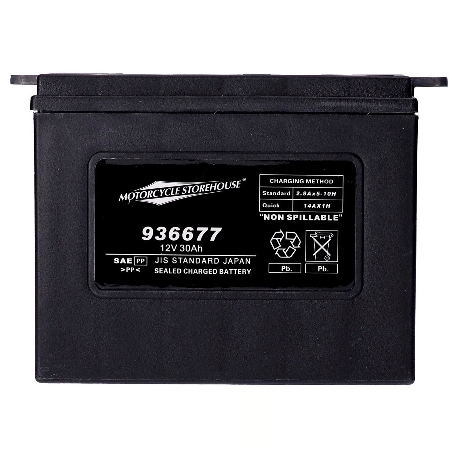 MCS, standard series - AGM sealed battery. 12v, 30ah. 370cca Item No: 936677