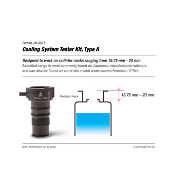 Motion Pro Type A-adapter til kølesystemtester