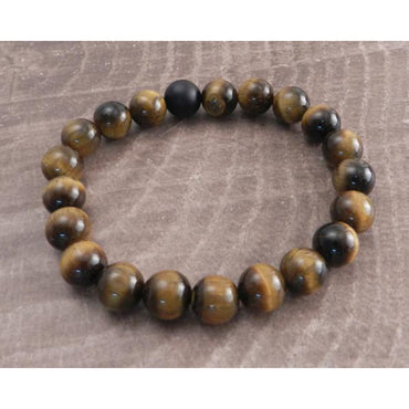 Amigaz armbånd med tigerøje og sort onyx