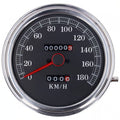 FL speedometer, '85-up face', black. 2:1 kmh Item No: 940446