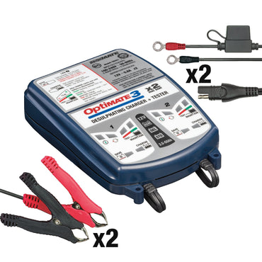 Tecmate OptiMATE 3 x 2 batterilader 12 V